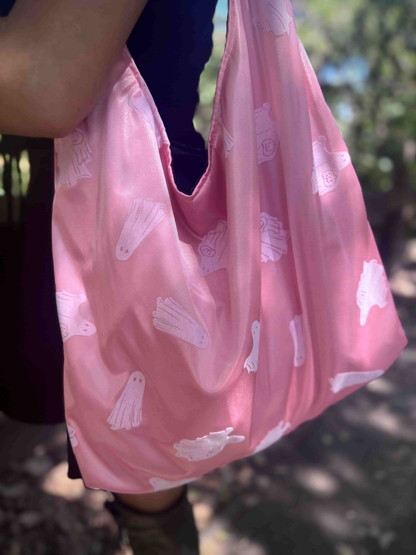 Pink Ghost Slouchy Bag