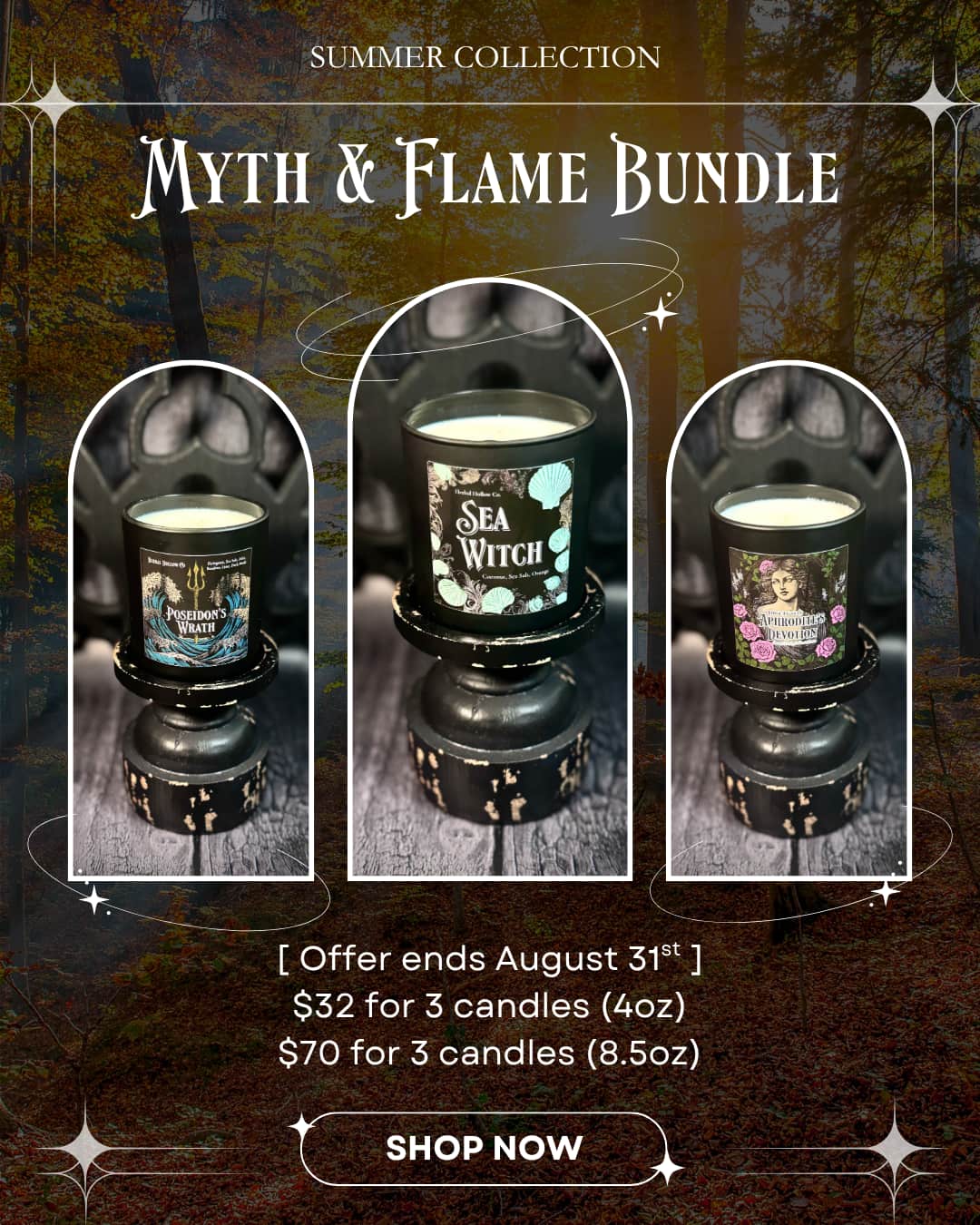 Myth and Flame - Summer Candle Bundle