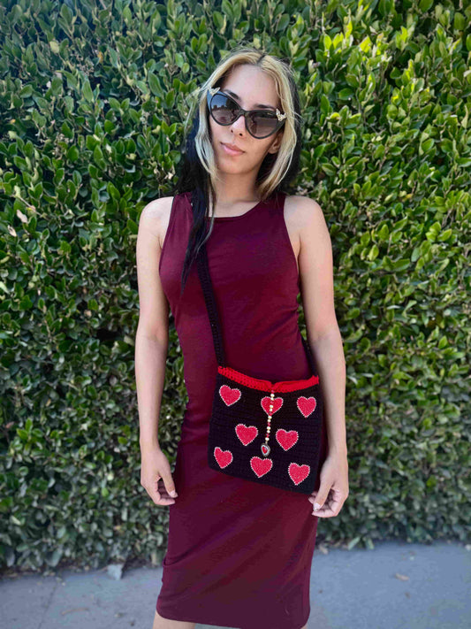 Hearts Crochet Bag