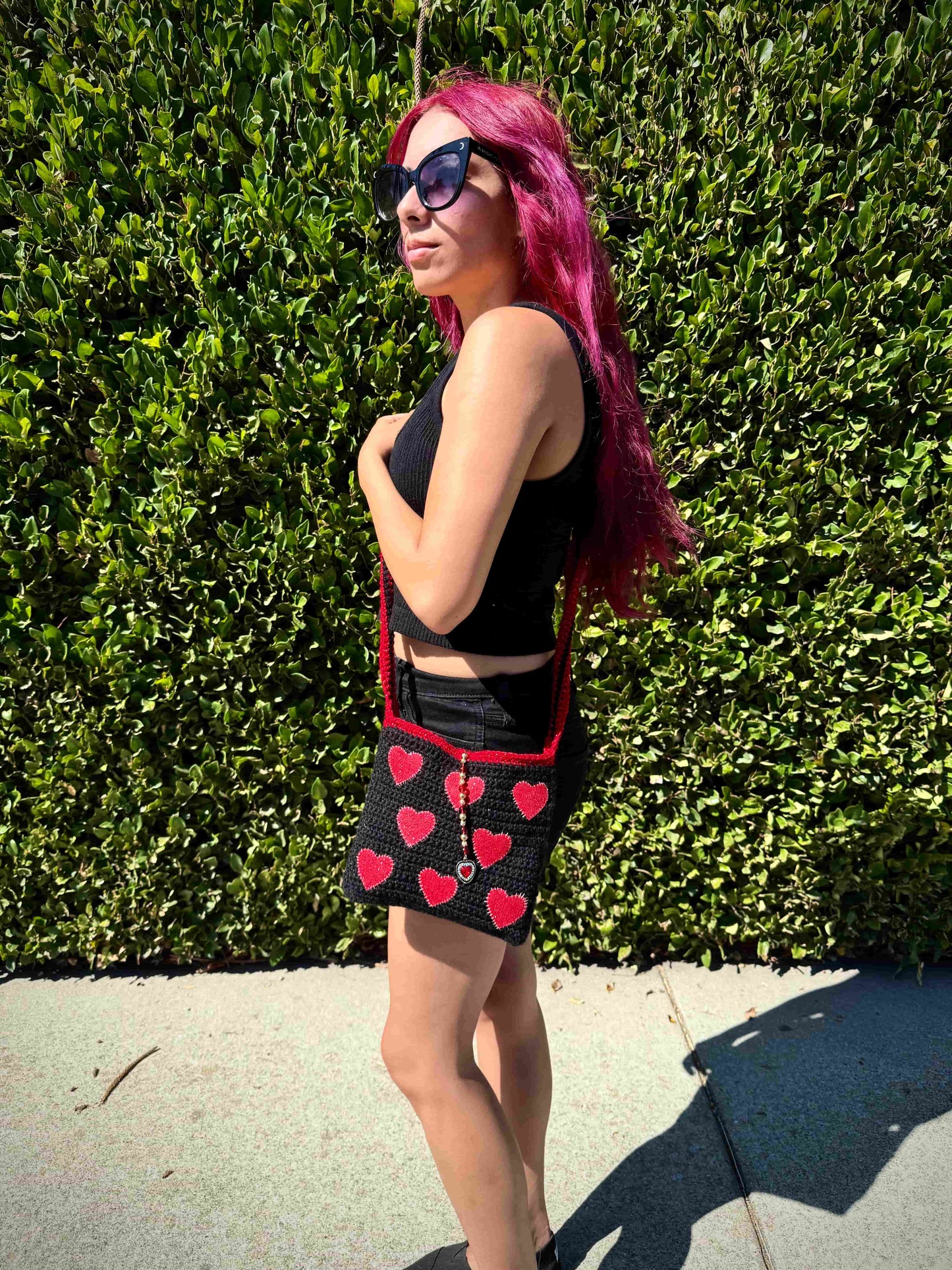 Hearts Crochet Bag