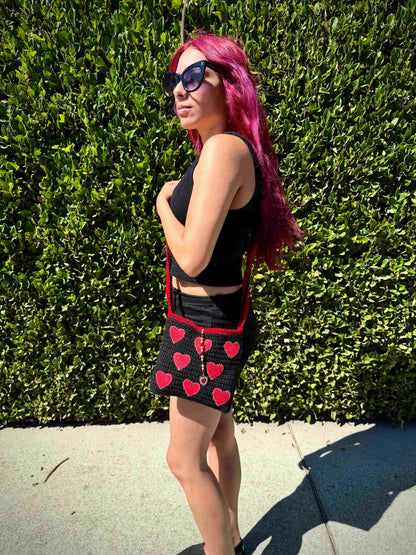 Hearts Crochet Bag
