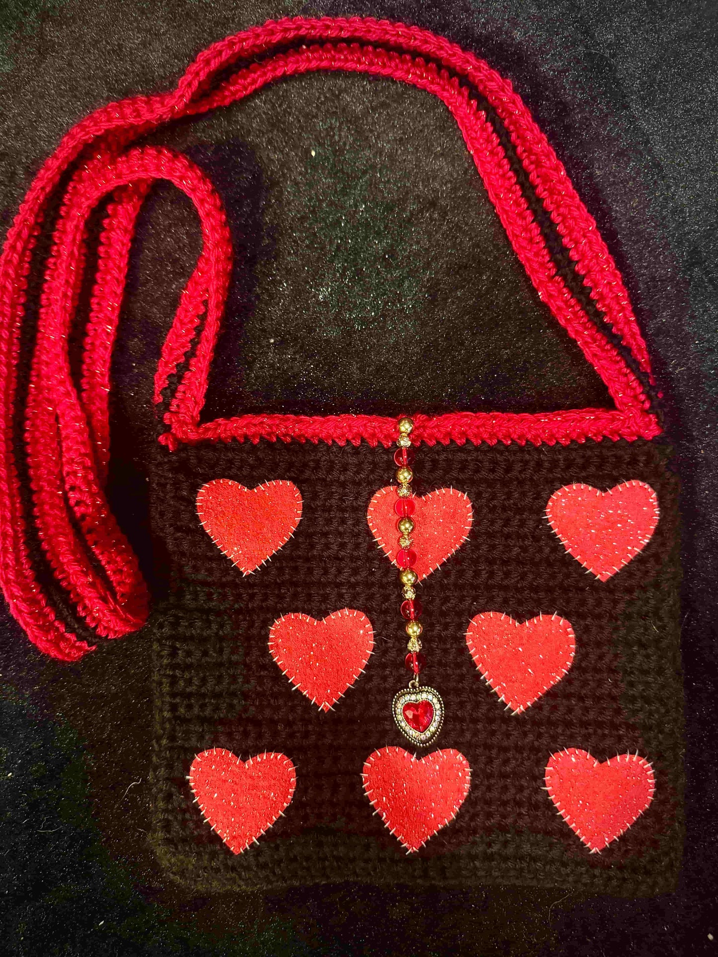 Hearts Crochet Bag