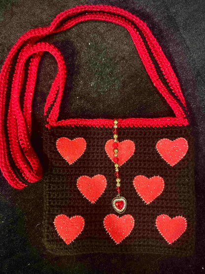 Hearts Crochet Bag