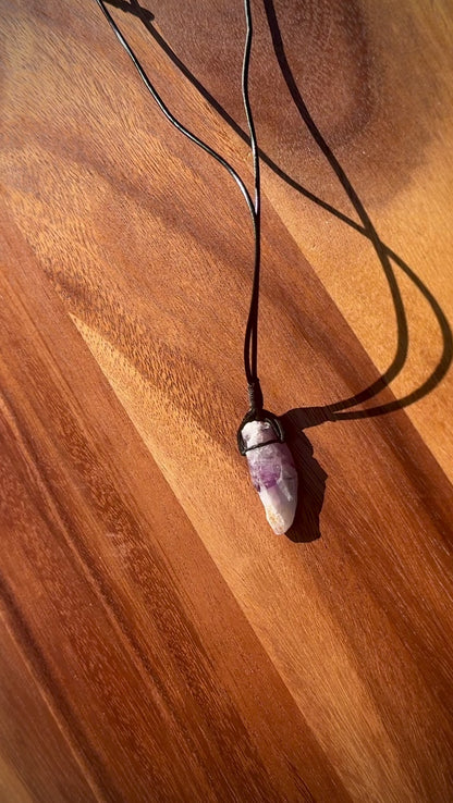Banded Amethyst Necklace